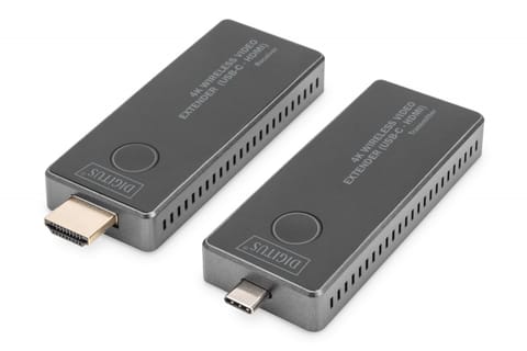 ⁨Przedłużacz/Extender USB-C - HDMI bezprzewodowy 30m UHD 4K30Hz audio (zestaw)⁩ w sklepie Wasserman.eu