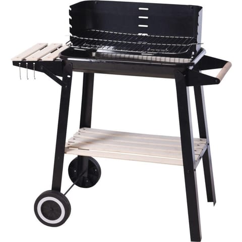 ⁨GRILL OGRODOWY WÓZEK 83x45,5x86,5CM CZARNY⁩ w sklepie Wasserman.eu