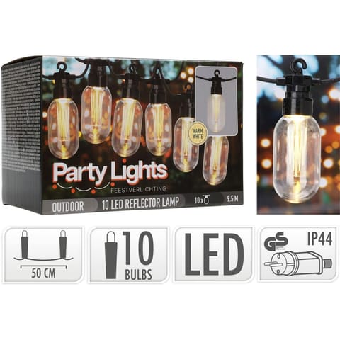 ⁨GIRLANDA OGRODOWA PARTY LIGHT 10LED EDISON⁩ w sklepie Wasserman.eu