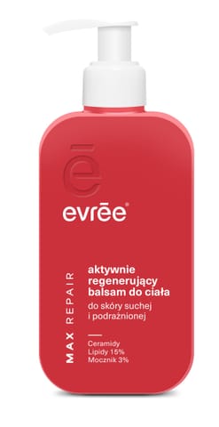 ⁨EVREE Max Repair Aktywnie regenerujący balsam do ciała do skóry suchej i podrażnionej 300 ml⁩ w sklepie Wasserman.eu