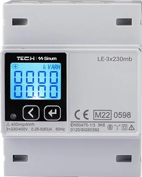 ⁨Trójfazowy dwukierunkowy licznik energii LE-3x230mb Tech sterowniki⁩ w sklepie Wasserman.eu