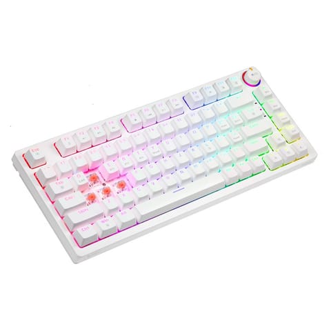 ⁨Klawiatura mechaniczna bezprzewodowa PHENIX WHITE Gateron Red Pro, ABS⁩ w sklepie Wasserman.eu
