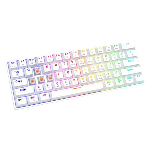 ⁨Klawiatura mechaniczna WHITEOUT X2 OUTEMU Peach Silent, Hot Swap⁩ w sklepie Wasserman.eu