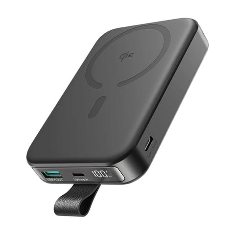 ⁨Magnetyczny bezprzewodowy power bank Joyroom JR-PBM11 22.5W z podstawką (czarny)⁩ w sklepie Wasserman.eu