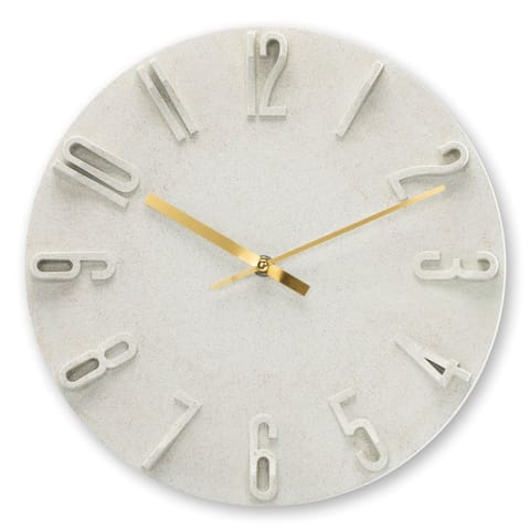 ⁨corfu wall clock 30cm beige⁩ at Wasserman.eu