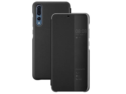 ⁨Etui smart view cover do Huawei P20 Pro Czarne⁩ w sklepie Wasserman.eu