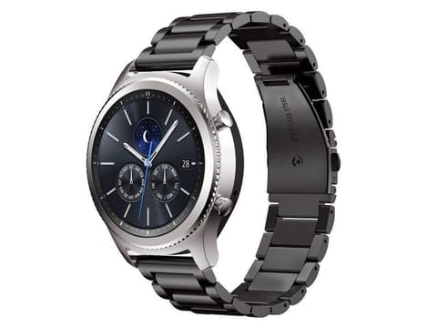 ⁨Bransoleta Stainless Steel Alogy stal nierdzewna do smartwatcha 22mm Czarny⁩ w sklepie Wasserman.eu