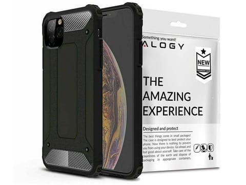 ⁨Etui Alogy Hard Armor do Apple iPhone 11 Pro Max czarne⁩ w sklepie Wasserman.eu