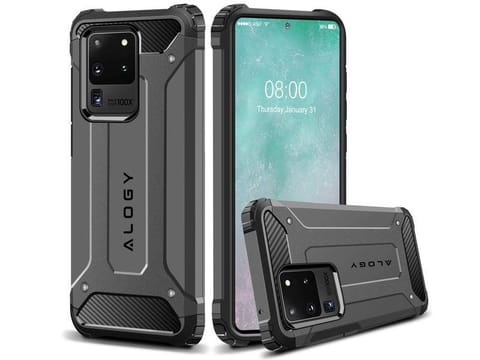 ⁨Etui Alogy Hard Armor do Samsung Galaxy S20 Ultra szare⁩ w sklepie Wasserman.eu
