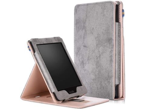 ⁨Etui Alogy Slim Leather do Kindle Paperwhite 4 2018/2019 Szare⁩ w sklepie Wasserman.eu