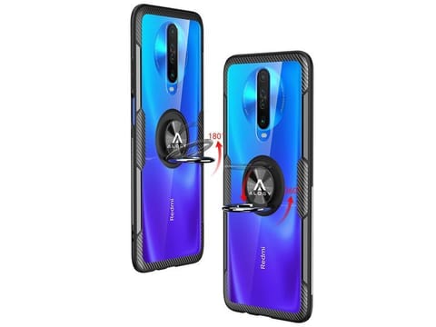 ⁨Etui Alogy Ring Holder Clear Armor do Xiaomi Redmi K30/ Poco X2 czarne⁩ w sklepie Wasserman.eu