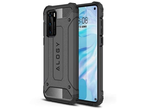 ⁨Etui Alogy Hard Armor do Huawei P40 szare⁩ w sklepie Wasserman.eu