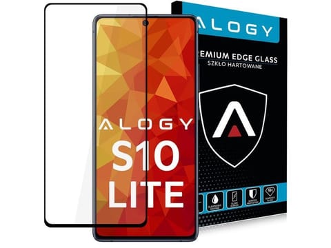 ⁨Glass Alogy Full Glue case friendly for Samsung Galaxy S10 Lite black⁩ at Wasserman.eu