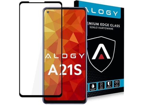 ⁨Glass Alogy Full Glue case friendly for Samsung Galaxy A21S black⁩ at Wasserman.eu