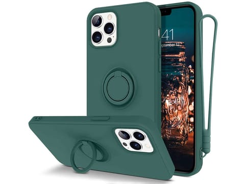⁨Etui silikonowe Ring Ultra Slim Alogy do iPhone 12/ 12 Pro 6.1 Zielone⁩ w sklepie Wasserman.eu