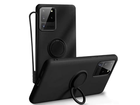 ⁨Etui silikonowe Ring Ultra Slim Alogy do Samsung Galaxy S20 Ultra Czarne⁩ w sklepie Wasserman.eu