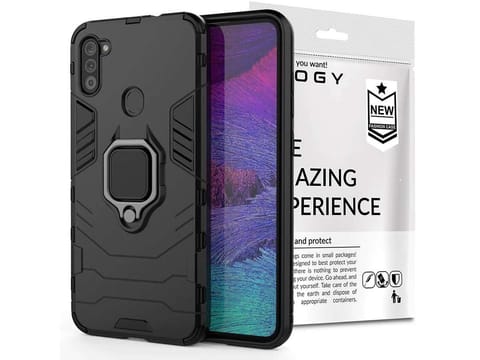⁨Etui Alogy Stand Ring Armor do Samsung Galaxy M11/ A11 czarne⁩ w sklepie Wasserman.eu