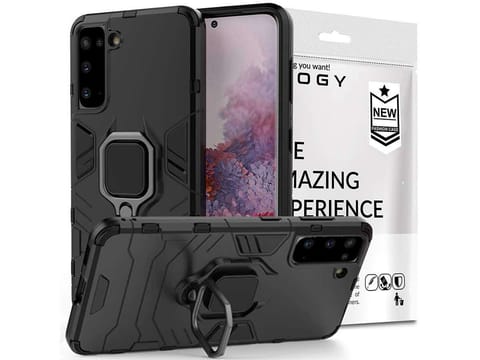 ⁨Etui Alogy Stand Ring Armor do Samsung Galaxy S21 czarne⁩ w sklepie Wasserman.eu