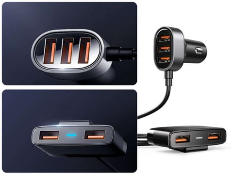 ⁨Car charger JOYROOM splitter 5x USB 1.5m 6.2A⁩ at Wasserman.eu