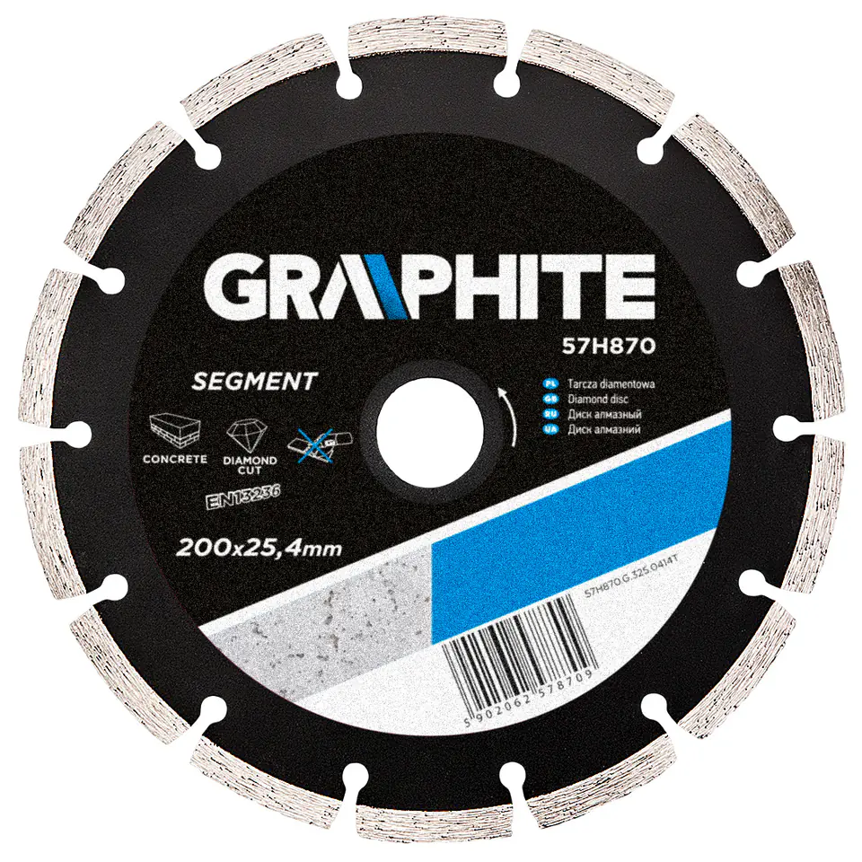 ⁨Diamond blade 200 x 25.4 mm, segmented⁩ at Wasserman.eu