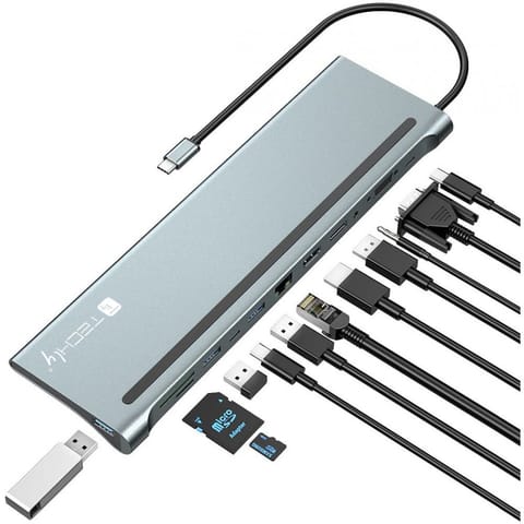 ⁨TECHLY IUSB31C-DOCK12DPHD (Ciemnoszary /USB-C )⁩ w sklepie Wasserman.eu