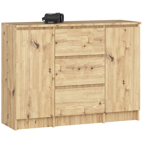 ⁨KOMODA K100 2D 3SZ PK DĄB ARTISAN⁩ w sklepie Wasserman.eu