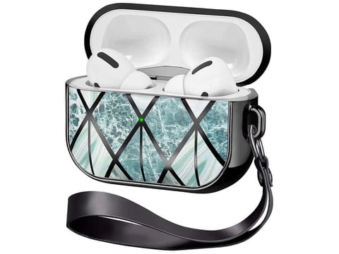⁨Etui ochronne 360 Alogy do Apple AirPods Pro Marble Black⁩ w sklepie Wasserman.eu