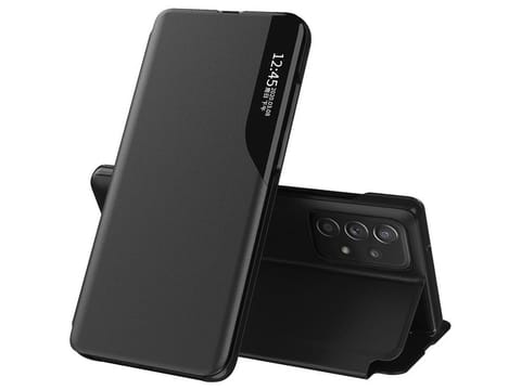Etui z klapką portfel Alogy skórzane Smart View Cover do Samsung Galaxy A52 5G/ A52s Czarne w sklepie Wasserman.eu