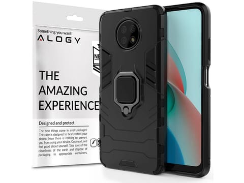 ⁨Etui Alogy Stand Ring Armor do Xiaomi Redmi Note 9T/ 9T 5G czarne⁩ w sklepie Wasserman.eu