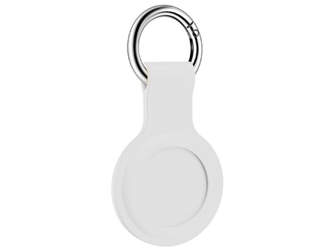 ⁨Etui silikonowe Alogy brelok z karabińczykiem do Apple AirTag Biały⁩ w sklepie Wasserman.eu