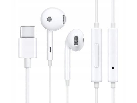⁨Oryginalne słuchawki douszne OPPO MH147 USB-C Type C Białe⁩ w sklepie Wasserman.eu