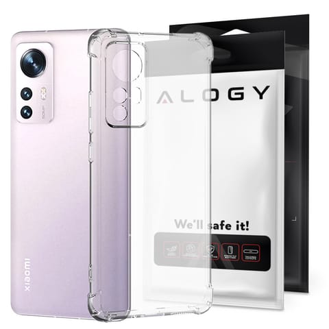 Silikonowe etui pancerne ShockProof Alogy do Xiaomi 12 5G Przezroczyste w sklepie Wasserman.eu