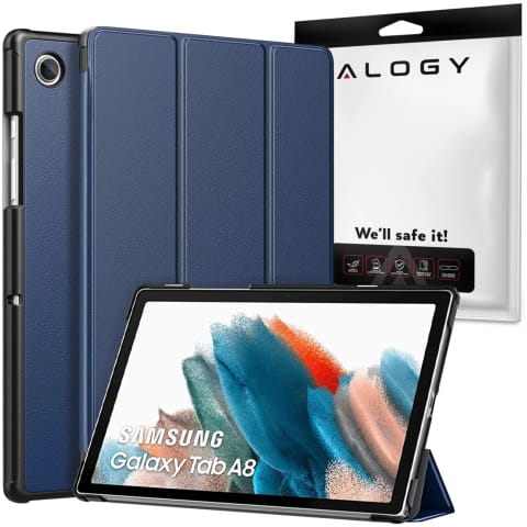 ⁨Alogy Book Cover for Samsung Galaxy Tab A8 2021 SM-X200/SM-X205 navy⁩ at Wasserman.eu