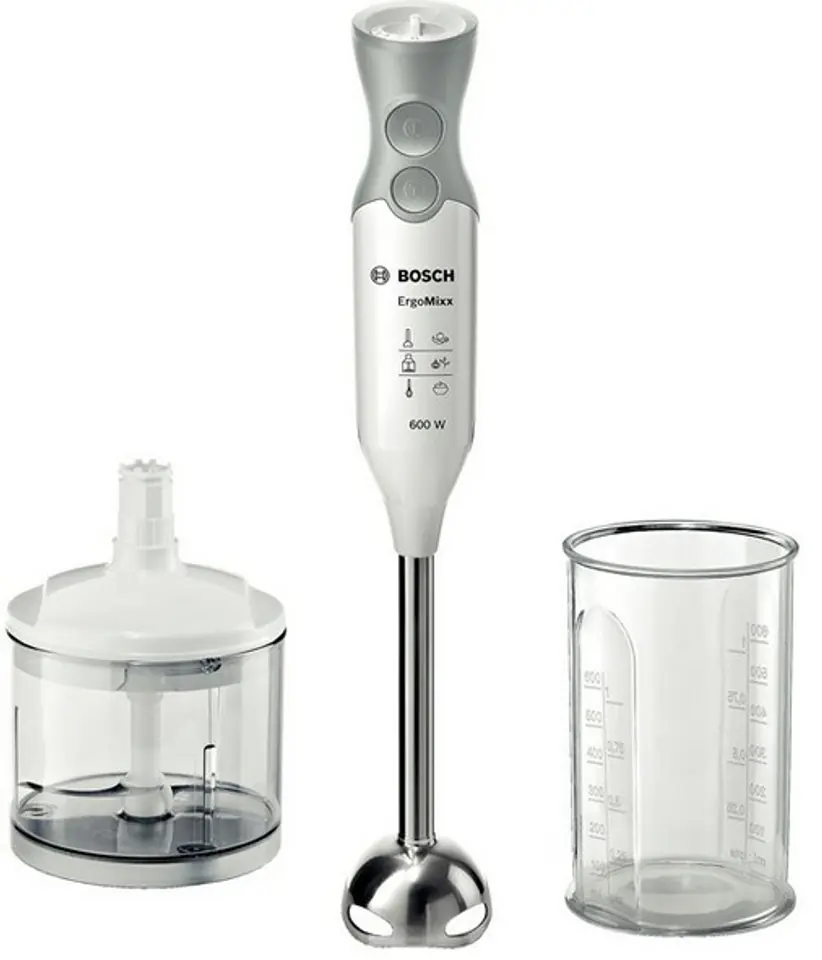 ⁨Bosch ErgoMixx MSM66120 Immersion blender 600 W Grey, White⁩ at Wasserman.eu