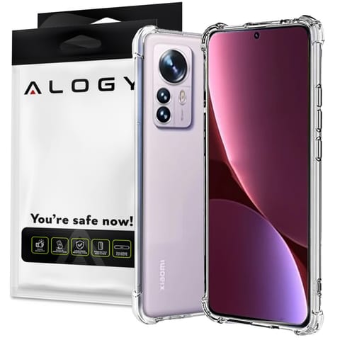 ⁨Silikonowe etui pancerne ShockProof Alogy Case do Xiaomi 12 Pro Clear⁩ w sklepie Wasserman.eu