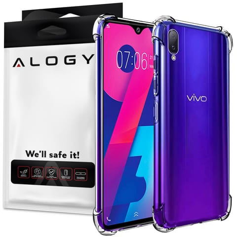 Silikonowe etui pancerne ShockProof Alogy do Vivo Y93 Przezroczyste w sklepie Wasserman.eu