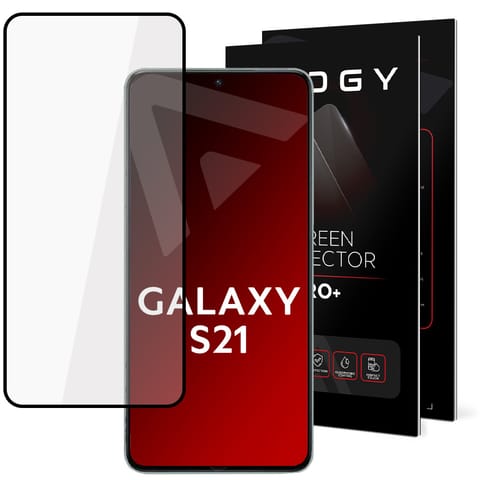 ⁨Tempered glass for Alogy Full Glue case friendly for Samsung Galaxy S21 Black⁩ at Wasserman.eu