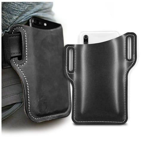 ⁨Phone case universal barrette sachet Alogy leather holster for belt case cover Black⁩ at Wasserman.eu