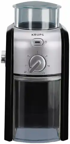 ⁨Młynek elektryczny do kawy Krups GVX242 (110W; żarnowy; kolor czarny, kolor srebrny)⁩ w sklepie Wasserman.eu