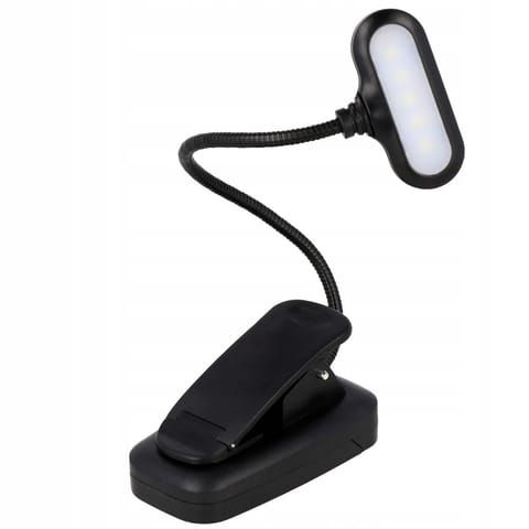 Lampa biurkowa Alogy LED z klipsem Bezprzewodowa do czytania Czarna w sklepie Wasserman.eu