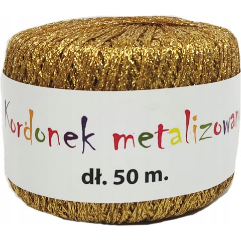 ⁨Kordonek metalizowany 2mmx50m złoty KOB-01 ALIGA⁩ w sklepie Wasserman.eu