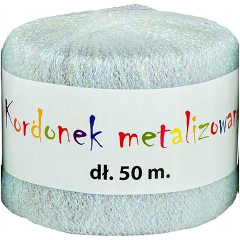 ⁨Kordonek metalizowany 2mmx50m perła KOB-03 ALIGA⁩ w sklepie Wasserman.eu