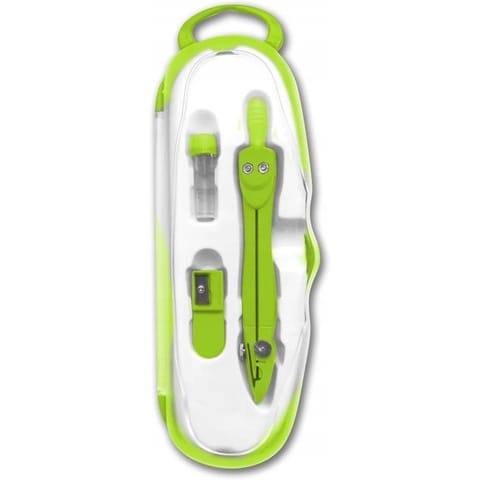 ⁨Cyrkiel szkolny z grafitem 2mm ( grafity +temperówka) PC-101 zielony w etui TT7634 PENMATE⁩ w sklepie Wasserman.eu