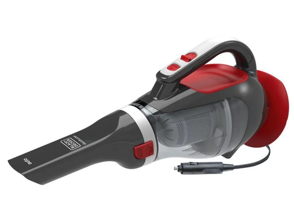 ⁨Odkurzacz samochodowy BLACK+DECKER ADV1200-XJ (12W; kolor czerwono-szary)⁩ w sklepie Wasserman.eu