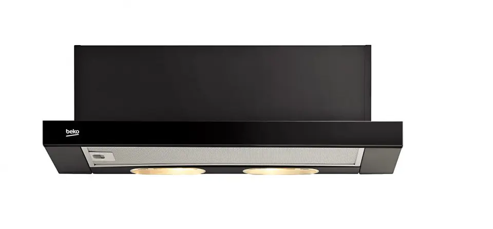 Okap teleskopowy Beko CTB 6250 B (420 m3/h; 600mm; kolor czarny, front czarne szkło) w sklepie Wasserman.eu