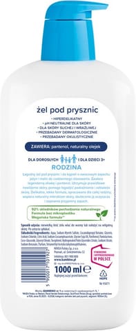 ⁨BAMBINO Rodzina Żel pod prysznic Jeżyna i Malina 1000 ml⁩ w sklepie Wasserman.eu