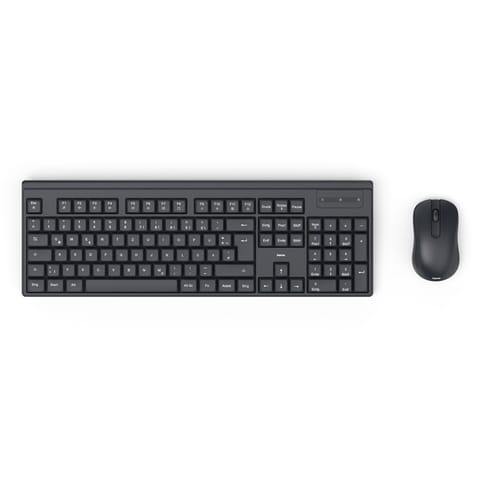 ⁨Zestaw klawiatura i mysz WKM-100 Czarny⁩ w sklepie Wasserman.eu