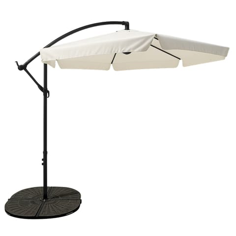 ⁨BLACK FOREST PARASOL OGRODOWY Z BOCZKAMI NA WYSIĘGNIKU 3M DUŻY BEŻOWY L-0713N⁩ w sklepie Wasserman.eu
