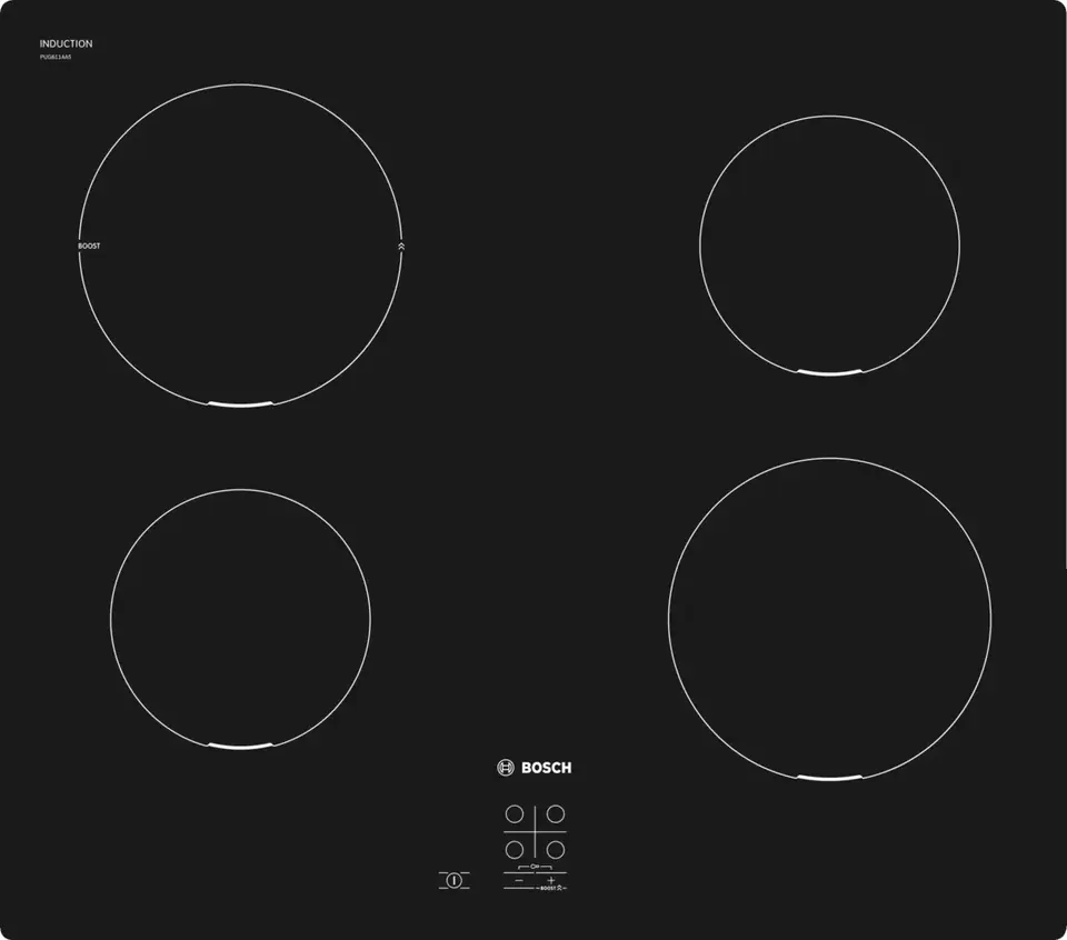 ⁨Bosch Serie 2 PUG611AA5E hob Black Countertop 60 cm Zone induction hob 4 zone(s)⁩ at Wasserman.eu