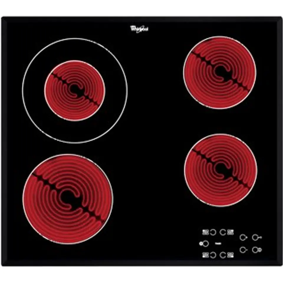 ⁨Whirlpool AKT 8130 BA hob Black Built-in Ceramic 4 zone(s)⁩ at Wasserman.eu